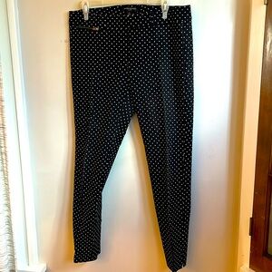 Banana Republic Sloan black polka dot pant, size 8